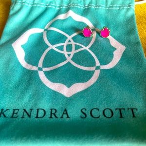 Kendra Scott Gold and Hot Pink Studs